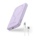 Mini powerbank Baseus 5000mAh 20W + kabel USB-C (20V/3A) - fioletowy Baseus
