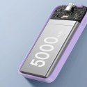 Mini powerbank Baseus 5000mAh 20W + kabel USB-C (20V/3A) - fioletowy Baseus