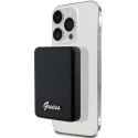 Powerbank indukcyjny Guess MagSafe Metal Script Logo 5W 3000mAh - czarny Guess