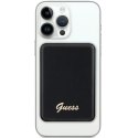 Powerbank indukcyjny Guess MagSafe Metal Script Logo 5W 3000mAh - czarny Guess
