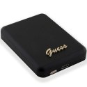 Powerbank indukcyjny Guess MagSafe Metal Script Logo 5W 3000mAh - czarny Guess