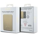 Powerbank indukcyjny Guess MagSafe Metal Script Logo 5W 3000mAh - złoty Guess
