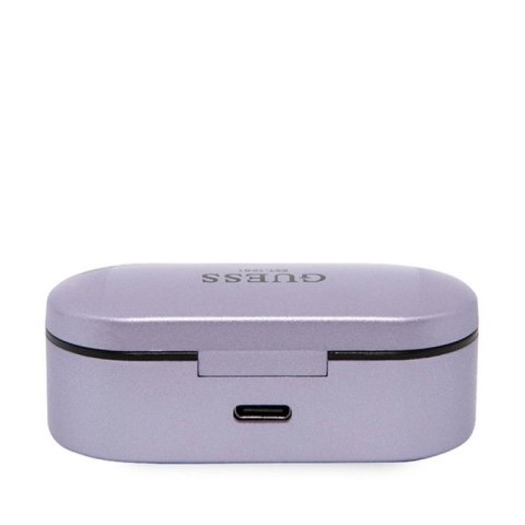 Słuchawki Bluetooth Guess TWS + stacja dokująca - fioletowe Guess
