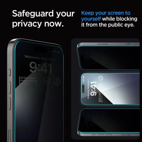 Szkło hartowane Spigen Glas.tR EZ Fit Privacy na iPhone 15 Plus Spigen