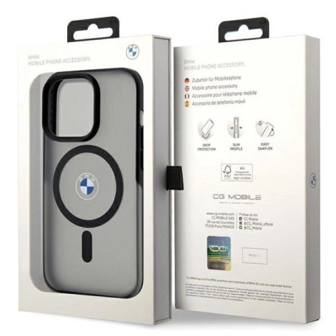 Etui BMW IML Signature MagSafe do iPhone 15 Pro - czarne BMW