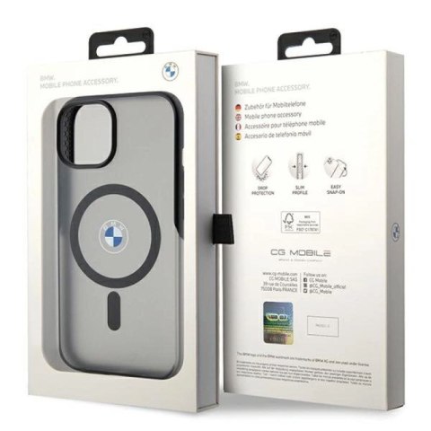 Etui BMW IML Signature MagSafe do iPhone 15 - czarne BMW
