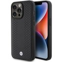 Etui BMW Leather Diamond Pattern na iPhone 15 Pro Max - czarne BMW