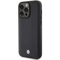 Etui BMW Leather Diamond Pattern na iPhone 15 Pro Max - czarne BMW