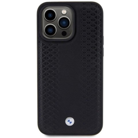 Etui BMW Leather Diamond Pattern na iPhone 15 Pro - czarne BMW