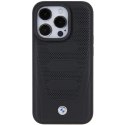 Etui BMW Leather Seats Pattern na iPhone 15 Pro Max - czarne BMW