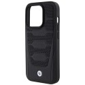 Etui BMW Leather Seats Pattern na iPhone 15 Pro Max - czarne BMW