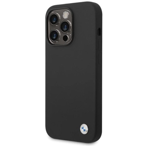Etui BMW Silicone Metal Logo na iPhone 15 Pro - czarne BMW