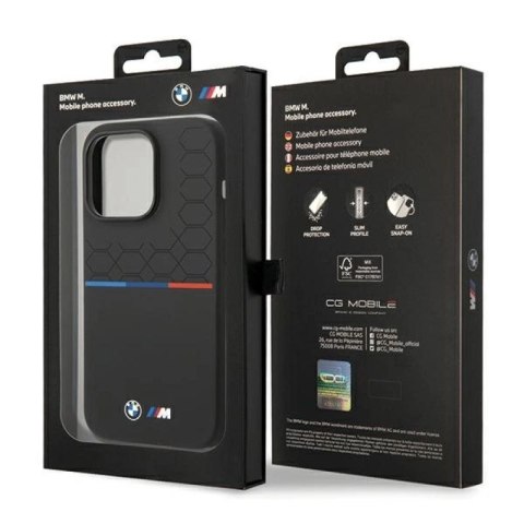 Etui BMW Silicone Pattern na iPhone 15 Pro Max - czarne BMW