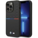 Etui BMW Silicone Pattern na iPhone 15 Pro - czarne BMW