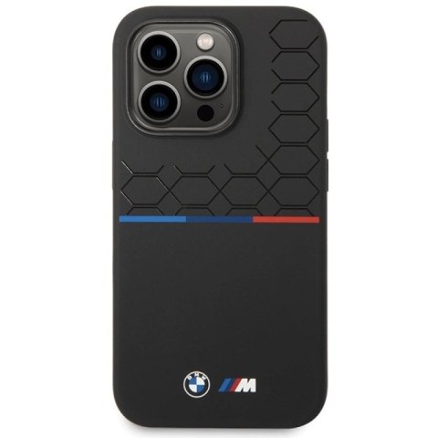 Etui BMW Silicone Pattern na iPhone 15 Pro - czarne BMW