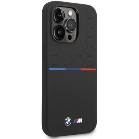 Etui BMW Silicone Pattern na iPhone 15 Pro - czarne BMW