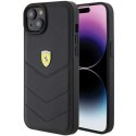 Etui Ferrari Quilted Metal Logo do iPhone 15 Plus - czarne Ferrari