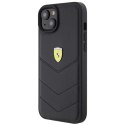 Etui Ferrari Quilted Metal Logo do iPhone 15 Plus - czarne Ferrari
