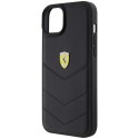 Etui Ferrari Quilted Metal Logo do iPhone 15 Plus - czarne Ferrari