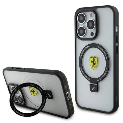 Etui Ferrari Ring Stand 2023 Collection MagSafe na iPhone 15 Pro - przezroczyste Ferrari