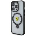 Etui Ferrari Ring Stand 2023 Collection MagSafe na iPhone 15 Pro - przezroczyste Ferrari