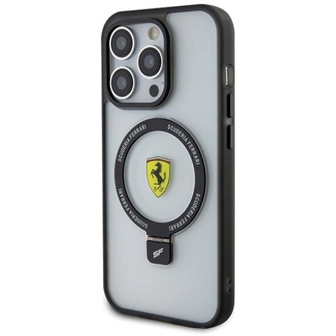 Etui Ferrari Ring Stand 2023 Collection MagSafe na iPhone 15 Pro - przezroczyste Ferrari