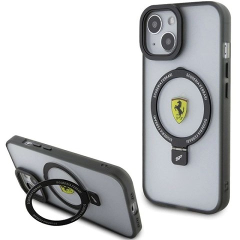 Etui Ferrari Ring Stand 2023 Collection MagSafe na iPhone 15 - czarne Ferrari