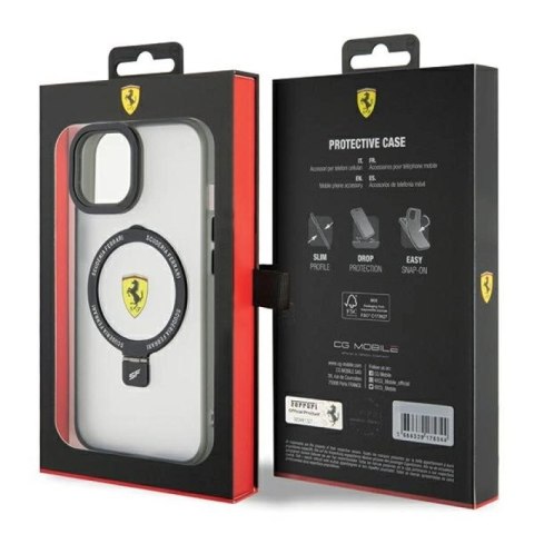 Etui Ferrari Ring Stand 2023 Collection MagSafe na iPhone 15 - przezroczyste Ferrari