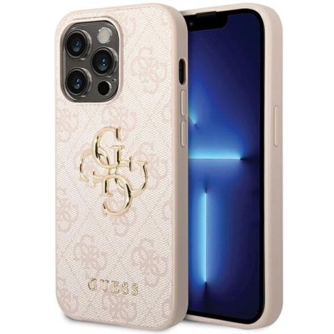 Etui Guess 4G Big Metal Logo do iPhone 15 Pro Max - różowe Guess