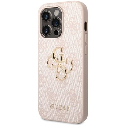 Etui Guess 4G Big Metal Logo do iPhone 15 Pro Max - różowe Guess