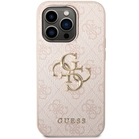 Etui Guess 4G Big Metal Logo do iPhone 15 Pro Max - różowe Guess