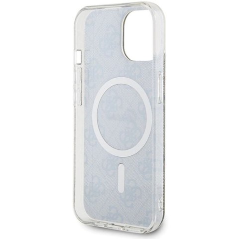 Etui Guess IML 4G MagSafe na iPhone 15 Plus - brązowe Guess