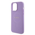 Etui Guess Saffiano MagSafe do iPhone 15 Pro - fioletowe Guess
