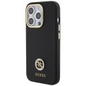 Etui Guess Silicone Logo Strass 4G do iPhone 15 Pro Max - czarne Guess