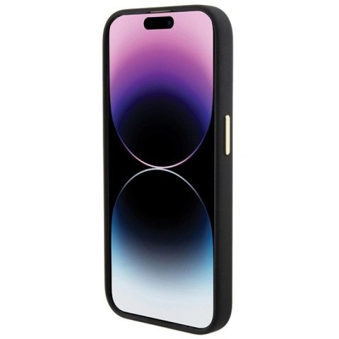 Etui Guess Silicone Logo Strass 4G do iPhone 15 Pro Max - czarne Guess