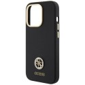 Etui Guess Silicone Logo Strass 4G do iPhone 15 Pro Max - czarne Guess
