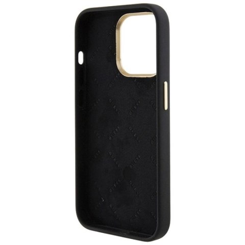 Etui Guess Silicone Logo Strass 4G do iPhone 15 Pro Max - czarne Guess
