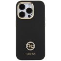 Etui Guess Silicone Logo Strass 4G do iPhone 15 Pro - czarne Guess