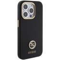 Etui Guess Silicone Logo Strass 4G do iPhone 15 Pro - czarne Guess