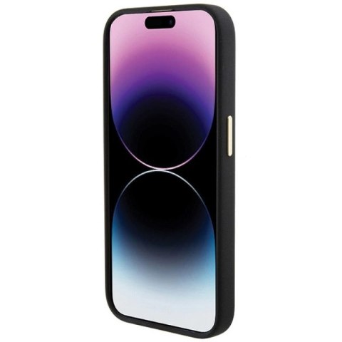 Etui Guess Silicone Logo Strass 4G do iPhone 15 Pro - czarne Guess
