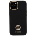 Etui Guess Silicone Logo Strass 4G do iPhone 15 - czarne Guess