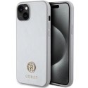 Etui Guess Strass Metal Logo do iPhone 15 Plus - srebrne Guess