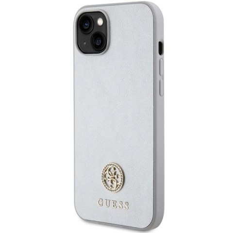 Etui Guess Strass Metal Logo do iPhone 15 Plus - srebrne Guess