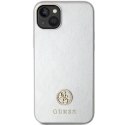 Etui Guess Strass Metal Logo do iPhone 15 Plus - srebrne Guess
