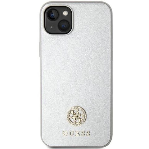 Etui Guess Strass Metal Logo do iPhone 15 Plus - srebrne Guess