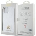 Etui Guess Strass Metal Logo do iPhone 15 Plus - srebrne Guess