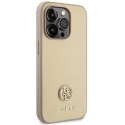 Etui Guess Strass Metal Logo do iPhone 15 Pro Max - złote Guess