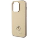 Etui Guess Strass Metal Logo do iPhone 15 Pro Max - złote Guess