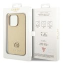Etui Guess Strass Metal Logo do iPhone 15 Pro Max - złote Guess