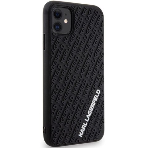 Etui Karl Lagerfeld 3D Rubber Multi Logo do iPhone 11 / Xr - czarne Karl Lagerfeld